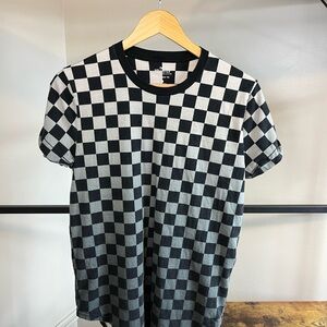 Hollister Black and White Checkered Men's Shirt